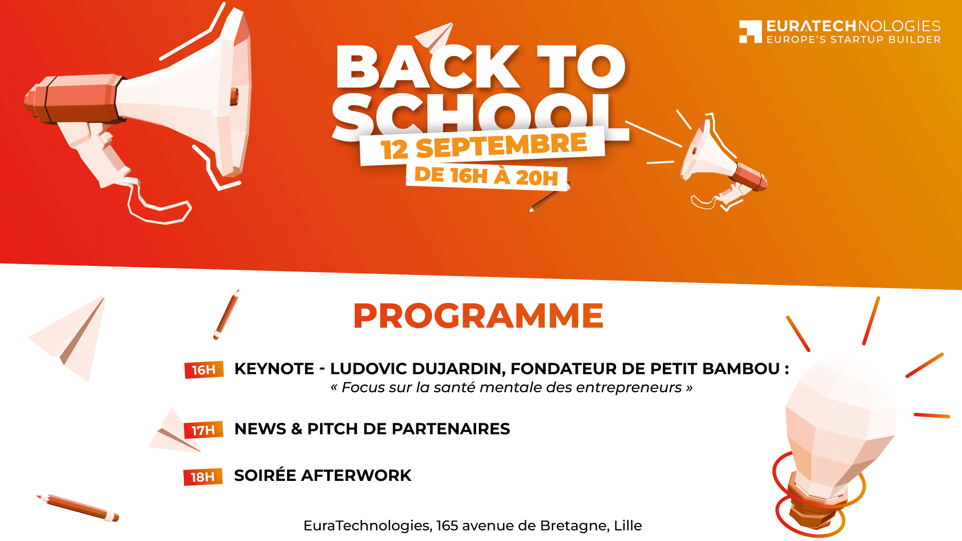 Back to School : l'événement de rentrée pour nos startups et nos partenaires !